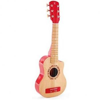 Hape Wooden Instrument: First Musical Guitar, Red Flame