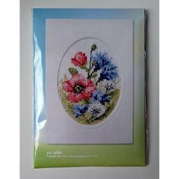 Orchidea Wild Flowers Cross Stitch Greeting Card Kit