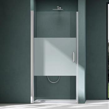 Cabinet de douche à ouverture pivotante 180°, verres ESG opaques, dimensions 85×195 cm (Mai & Mai)