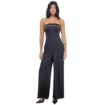 Noir Sparkle Bandeau Jumpsuit – Women’s Size 12