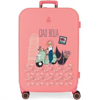 Sacco da Viaggio Enso 79 Litri, Ciao Bella, Rotelle, Corallo
