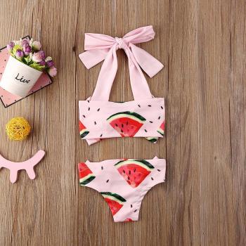 Bikini Halter y Lazo “Sandía” para Chicas Pequeñas