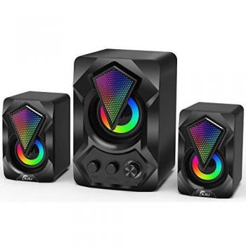 NJSJ 2.1 Bluetooth‑freies Multimedia‑Soundpaket – 11 W USB + RGB Gaming‑Licht