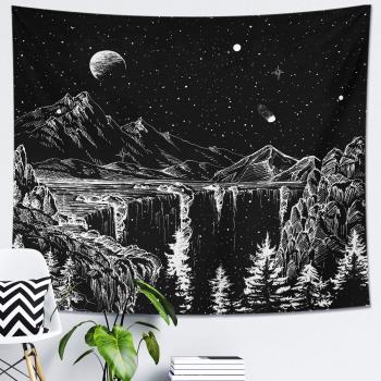 Black and White Wall Tapestry