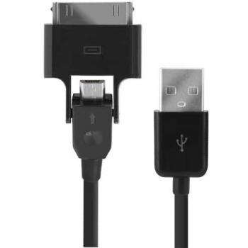 Cavo Micro USB con Adattatore 30 Pin per iPhone/iPad, Nero