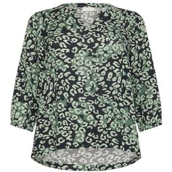 Kaffe Curve Bluse in Grün mit Leopardenmuster