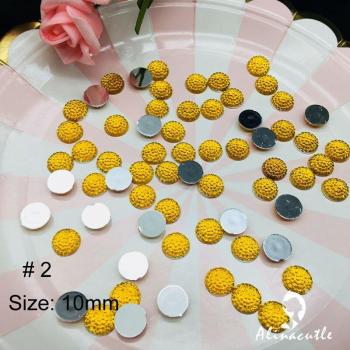 100pc 10mm Flat Bottom Round Crystal Gems for DIY