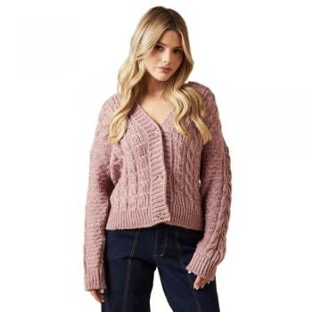 Blush Buttoned Cable Sweater – Women’s Size 8 (Large)