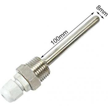 Hilo de acero inoxidable 50-200mm Termowell 1/2 NPT para termómetros