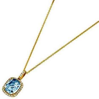 Zirkonia und Blautopas Kette 375/
