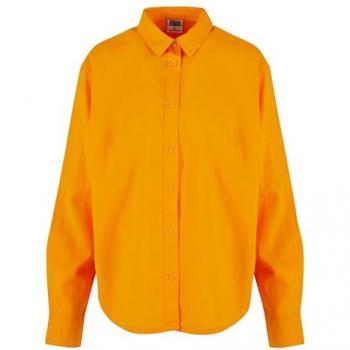 Urban Classics Damen Leinen Oversized Hemd