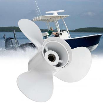 664-45952-00-EL Outboard Propeller for Yamaha 20-30HP 9 7/8 x 14 Aluminum 10 Spline White 3 Blades R Rotation