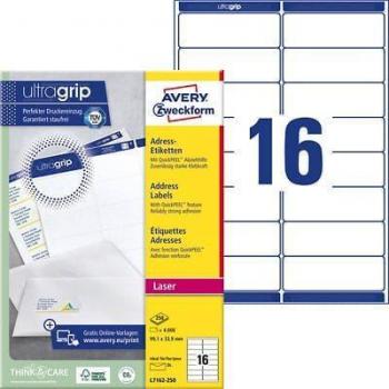 Avery Addressing Labels Laser Jam-free 16 per Sheet 99.1x33.9mm