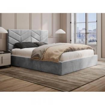 Couch convertible 200×200 cm de color gris con acabado texturizado – Justani