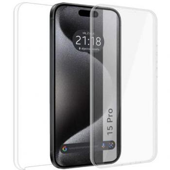 Funda Completa Doble Transparente PC + TPU 360 para iPhone 15 Pro (6.1)