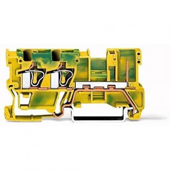 Wago 769-257 Basisklemme 2-Leiter/1-Pin-PE, grün-gelb (50er Pack)