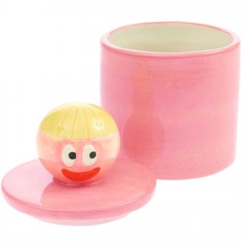 Rico Design Eye CANDY Face Motif Ceramic Container with Lid
