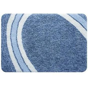 Tapis Microfibre de Bain Spirella Curve 60x90cm Bleu