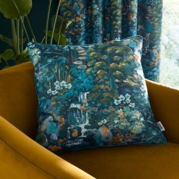 RHS Square Feather Pillow Blue