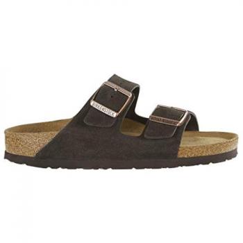 Birkenstock Arizona Soft Footbed Suede Slides Sandals Brown EU 38