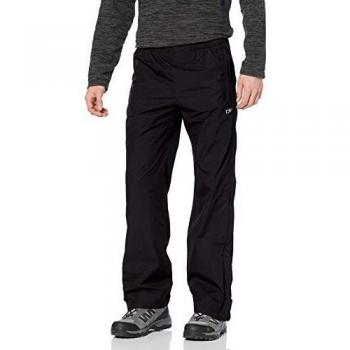 CMP Men's Rain Pants with Full-Length Zippers, Black, XS