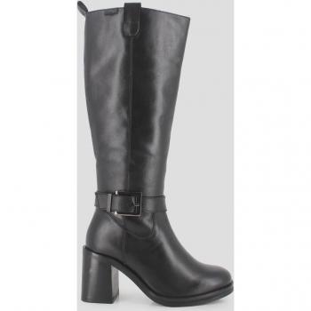 Botas de Piel Blogger con Detalle de Herraje