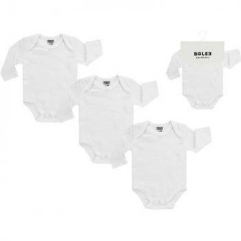 Set di 3 body a maniche lunghe JACKY bianco
