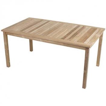 Rechteckiger Teak Gartentisch Solo 160x90 cm natur