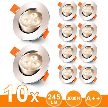 Ensemble de 10 Spots LED Encastrés