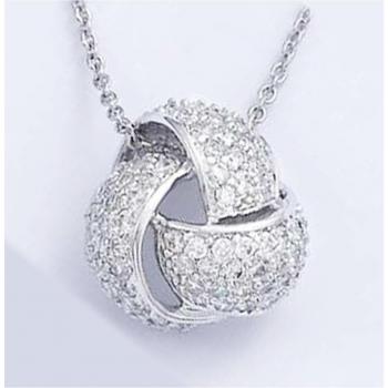 Goddess Elegance Silver Necklace – 15 mm White Rhodium Layer