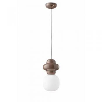 Licht‑Kunst Pendel „Mokka‑Design“ – Glas & Keramik