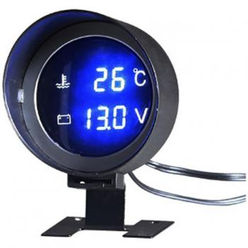 LCD Digital Car Voltmeter and Water Temperature Display Meter