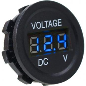 Round Digital Voltage Display Meter for Motorcycles and Cars DC6V-30V