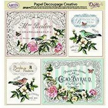 Dayka Papel Decoupage Multicolor 32x31 cm