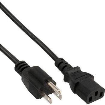Cable d’alimentation InLine 5 m, Norme NEMA 5‑15, Port C13 – Noir