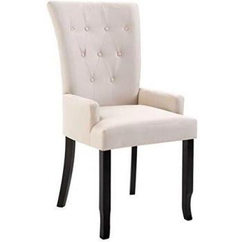 Silla de Comedor Acolchada con Diseño Clásico