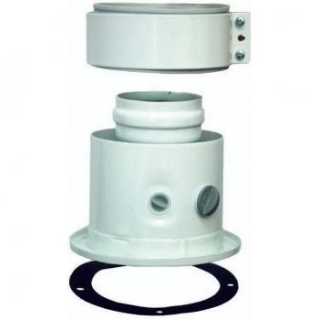 Koaxial-Aluminium-Startmuffe Ferrari SRL – Ø 60/100, Flanschanschluss 60‑100 vert