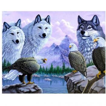 Taladro de Resina Lobo 20X30CM