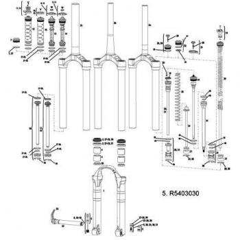 RockShox Fastener Kit: Aluminium-Wellenkompatibel – Lyrik Totem