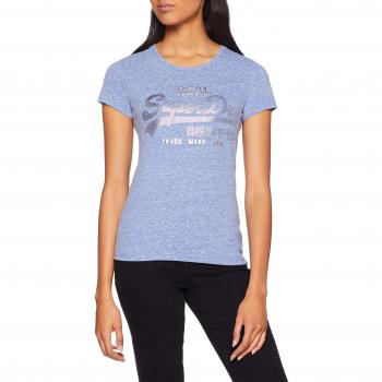 Superdry Damen Vintage Logo Sport Entry Tee, Blau, X-Small