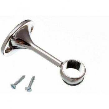Heavy Duty Towel Rod Rail Socket Centre Support Bracket 19mm CP with Screws (Pack of 100)