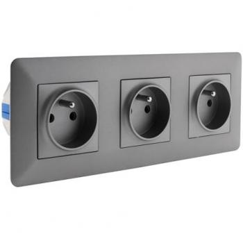 Prise triple à encastrer 3680W 250V