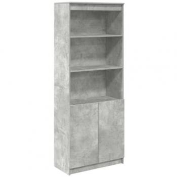 Concrete Grey Engineered Wood Highboard 70x35x180 cm