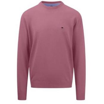Fynch-Hatton Herren Feinstrickpullover mit Logo-Stitching, Lavendel, Größe L
