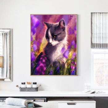 Rhinestone Adesivo Gatto 20x30cm
