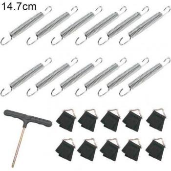 Kit de Réparation Trampoline Inox 9‑16.5 cm – Crochet T et Anneau V