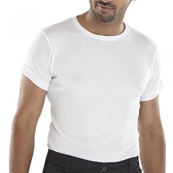 SHORT SLEEVE THERMAL VEST WHITE XXXL