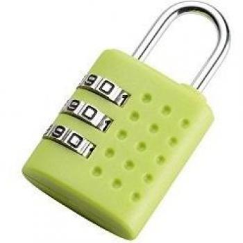 JSA Universal 3‑stelliges Schloss für Koffer – Metallbügel, grün