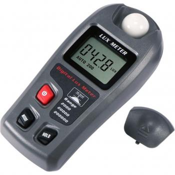 Handheld Illuminance Meter with 0.1-200,000 Lux Measuring Capability and LCD Display