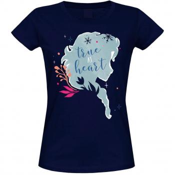 Vêtement casual « La Reine des Neiges » – T‑shirt court – Bleu – True At Heart – S‑XXL